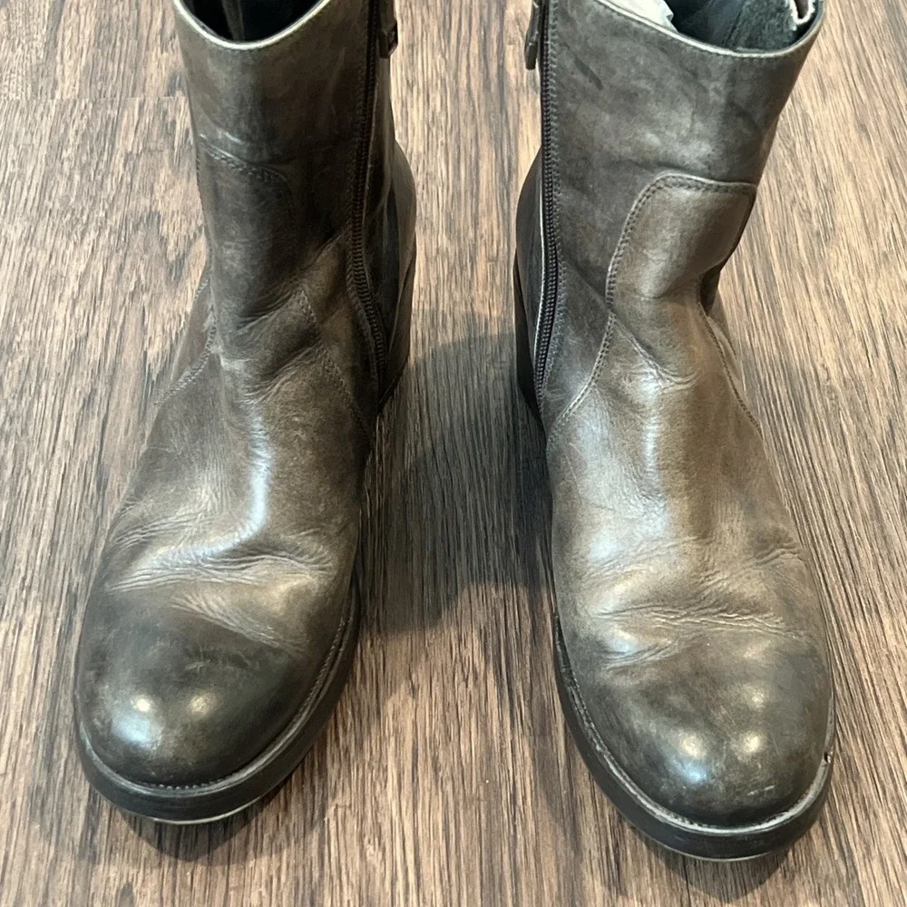 Alberto Fermani limited Edition Boots Distressed Brown Size 40 Made In Italy